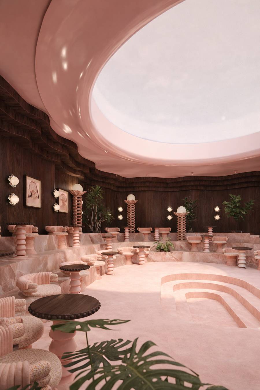 Ice Cream Shop, amphitheatre detail